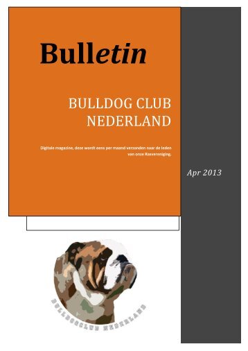 Notulen Ledenvergadering 14 april 2013 - Bulldog club Nederland
