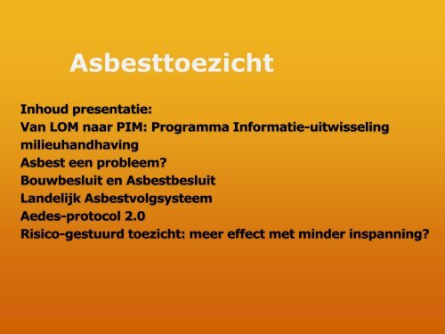 presentatie - Asbest