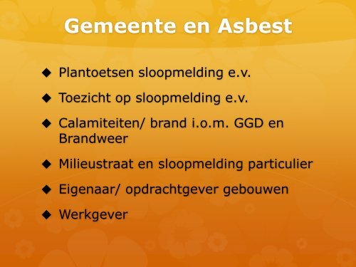 presentatie - Asbest