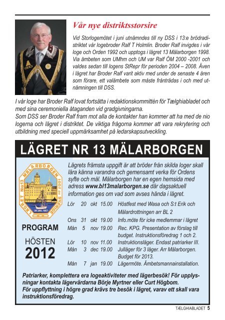 Tælghiabladet nr 4 2012 - Odd Fellow