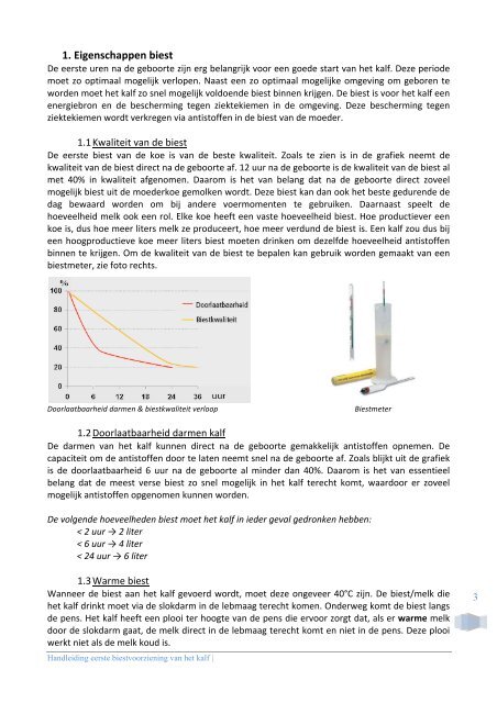 Handleiding eerste biestvoorziening van het kalf - Vetvice