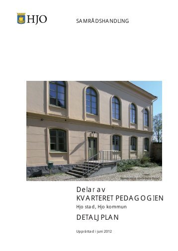 Pedagogien Etapp1 Planbeskrivning - Hjo kommun