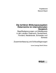 Die tertiären Bildungsausgaben Österreichs im ... - equi am IHS