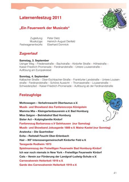 Festprogramm – Sonntag, 4. September 2011 - Laternenfest