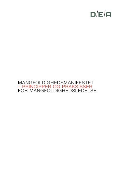 mangfoldighedsmanifestet – principper og praksisser for ... - divin.dk