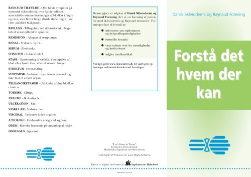 Folder...Forst det.... - Dansk Sklerodermi & Raynaud Forening