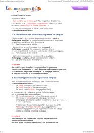 Les registres de langue. - Académie d'AMIENS