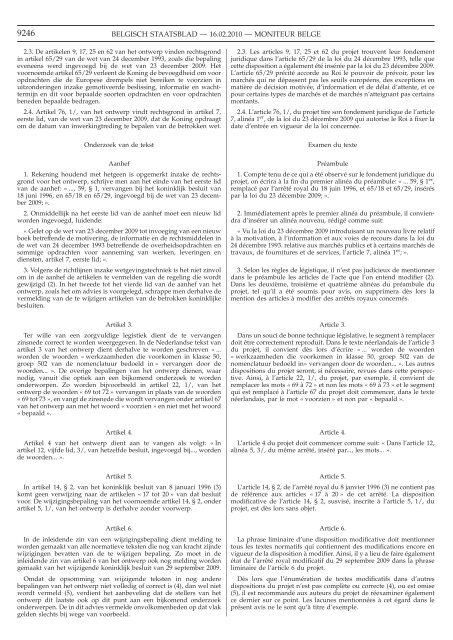 Koninklijk besluit van 10 februari 2010 - Forum des marchés publics