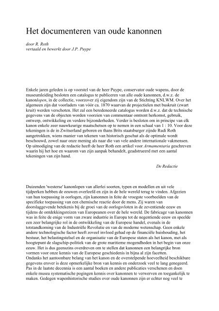 Het documenteren van oude kanonnen - Collectie - Legermuseum