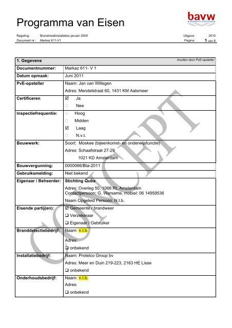 Programma van Eisen: wat staat er in?