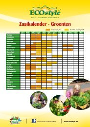 Zaaikalender - Groenten - Ecostyle