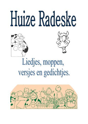 Bundel met liedjes, moppen, versjes en gedichten - Huize Radeske