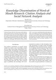 Knowledge Dissemination of Word-of- Mouth Research ... - Libri