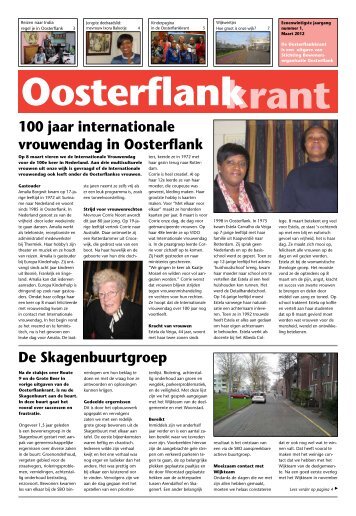 100 jaar internationale vrouwendag in ... - SBO Oosterflank