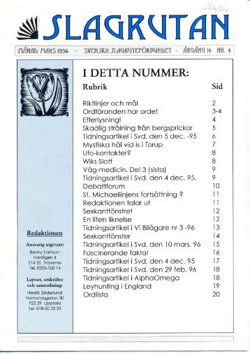 Nr 4 1996 - Svenska Slagruteförbundet