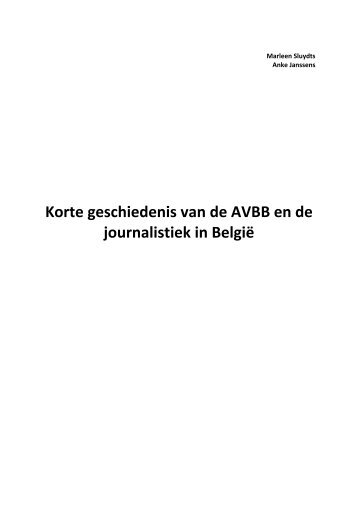 Korte geschiedenis van de AVBB en de journalistiek in België - AJP.be