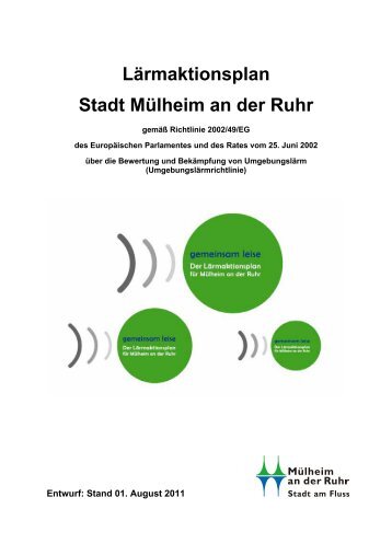 Lärmaktionsplan Stadt Mülheim an der Ruhr