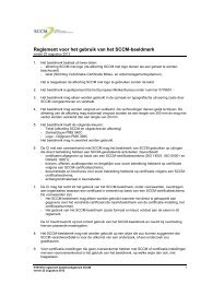 Reglement voor het gebruik van het SCCM-beeldmerk