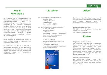 Knieschule - Gemeinschaftspraxis Dr. Ullrich / Dr. Authorsen