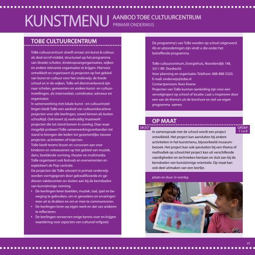 Kunstmenu Dordrecht - Stichting Tobe