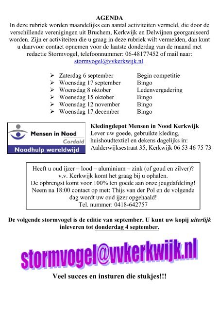 Stormvogel augustus 2008 - vv Kerkwijk