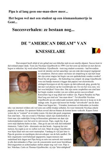 "AMERICAN DREAM" VAN KNESSELARE - PIPA