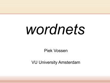 WordNets