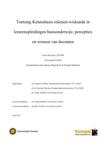 onderzoeksverslag - Hogeschool de Kempel