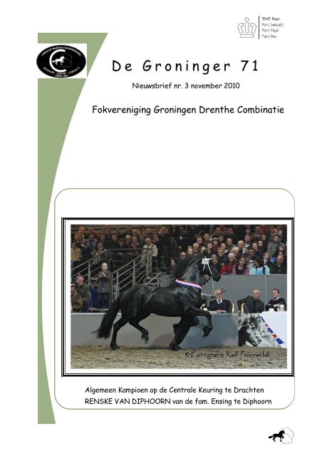 De Groninger 71 nr 3- 2010 - Fokvereniging