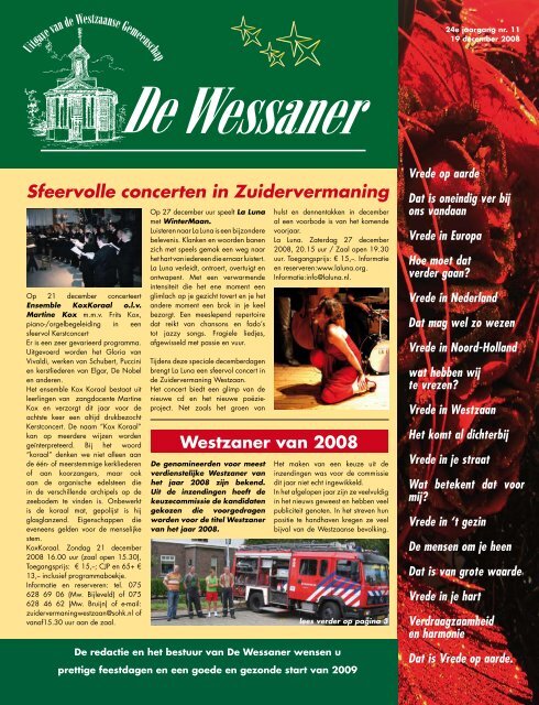 Sfeervolle concerten in Zuidervermaning - Westzaan.info