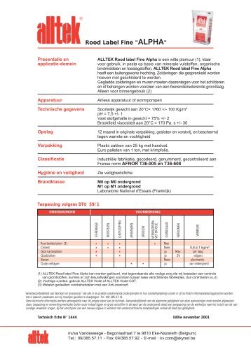 alltek 180 rood label alpha - Vandeweege