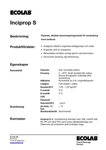 Användning - Ecolab