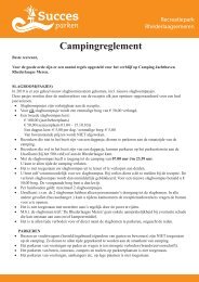 Campingreglement - Succesparken