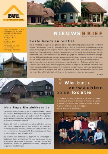 Nieuwsbrief 2005 - Pape Rietdekkers