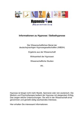 Informationen zu Hypnose / Selbsthypnose - Drogen-Info-Berlin e. V.