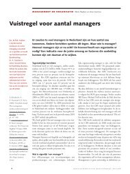 Vuistregel voor aantal managers - Berenschot