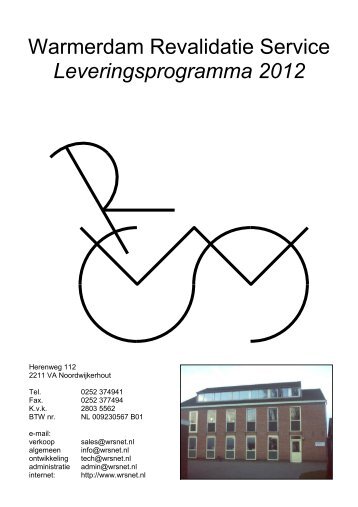 Leveringsprogramma 2012 - Warmerdam Revalidatie Service