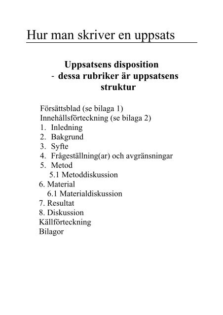 hur skriver man en inledning hur skriver man en inledning