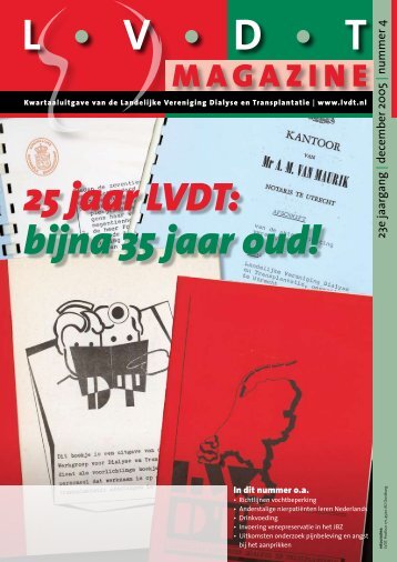 01-12-2005 LVDT-magazine Nummer 4 - Landelijke Vereniging ...