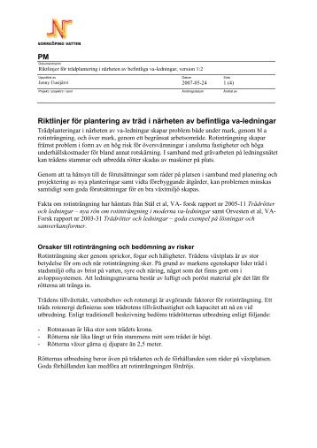 Riktlinjer PM version 1-2 - Norrköping Vatten AB
