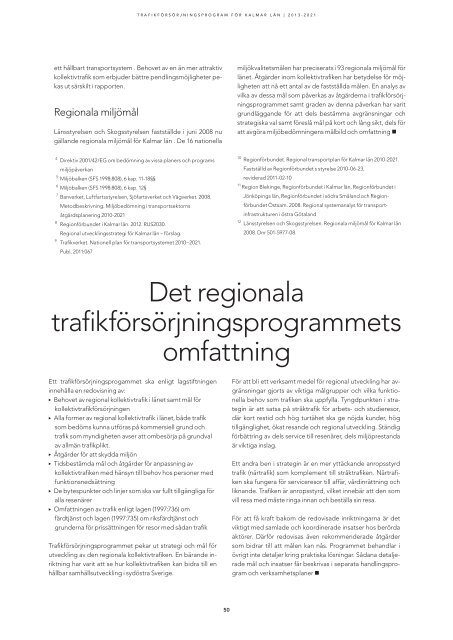 Trafikförsörjningsprogram - Kalmar Läns Trafik