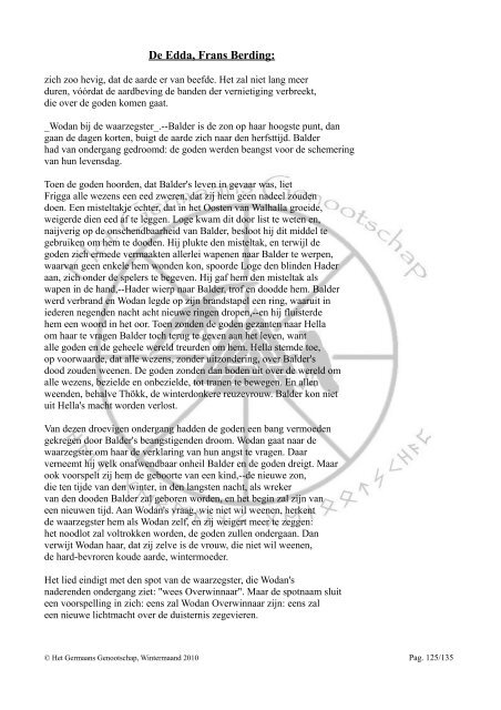 Edda vertaling van Frans Berding - Welkom - Germaans Genootschap