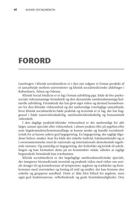 KLINISK SOCIALMEDICIN - FADLs forlag - fadl.dk