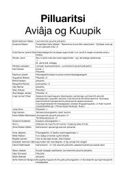 Pilluaritsi Aviâja og Kuupik - Sermitsiaq