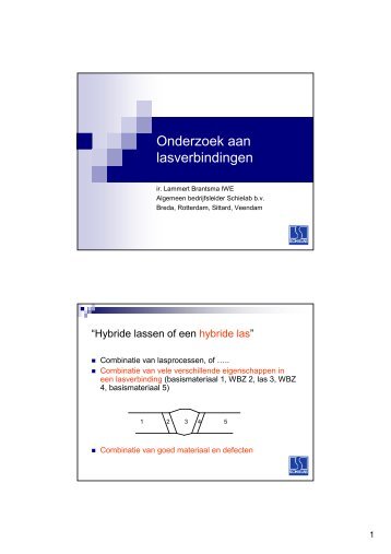 Onderzoek aan lasverbindingen - Schielab - Syntens