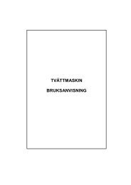 TVÄTTMASKIN BRUKSANVISNING - WhiteAway.se