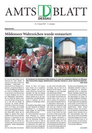 Amtsblatt für die Stadt Dessau – Amtliches ... - Dessau-Roßlau