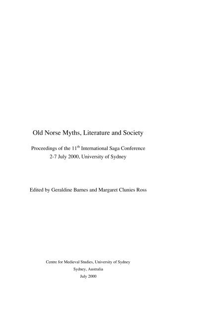 Old Norse Myths, Literature and Society - Shorty Dawkins Freedom ...