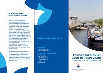 Zondagsbediening voor beroepsvaart - Waterwegen en Zeekanaal