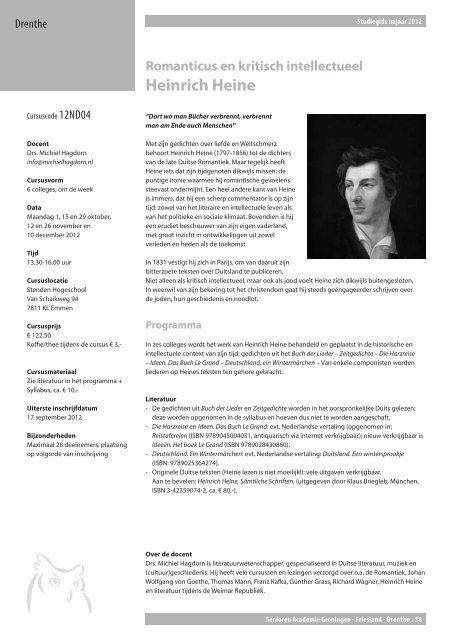 Programma Najaar 2012 - Senioren Academie